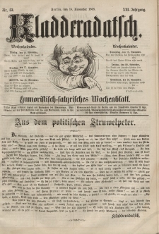 Kladderadatsch, 21. Jahrgang, 15. November 1868, Nr. 53