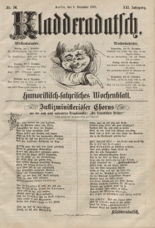 Kladderadatsch, 21. Jahrgang, 6. Dezember 1868, Nr. 56