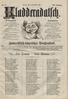 Kladderadatsch, 21. Jahrgang, 13. Dezember 1868, Nr. 57