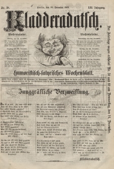 Kladderadatsch, 21. Jahrgang, 20. Dezember 1868, Nr. 58