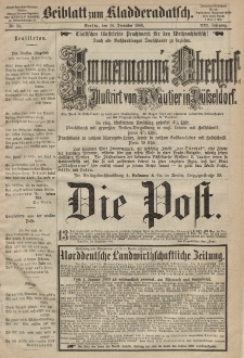 Kladderadatsch, 21. Jahrgang, 20. Dezember 1868, Nr. 58 (Beiblatt)