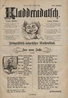 Kladderadatsch, 22. Jahrgang, 3. Januar 1869, Nr. 1