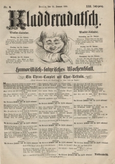 Kladderadatsch, 22. Jahrgang, 24. Januar 1869, Nr. 4