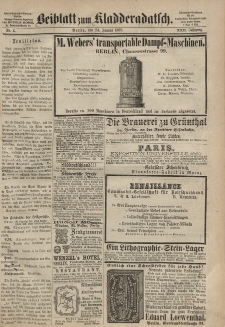 Kladderadatsch, 22. Jahrgang, 24. Januar 1869, Nr. 4 (Beiblatt)