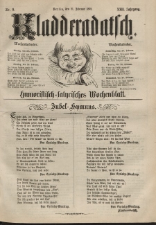 Kladderadatsch, 22. Jahrgang, 21. Februar 1869, Nr. 9