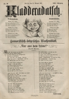 Kladderadatsch, 22. Jahrgang, 28. Februar 1869, Nr. 10