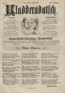 Kladderadatsch, 22. Jahrgang, 7. März 1869, Nr. 11