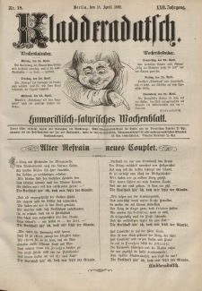 Kladderadatsch, 22. Jahrgang, 18. April 1869, Nr. 18