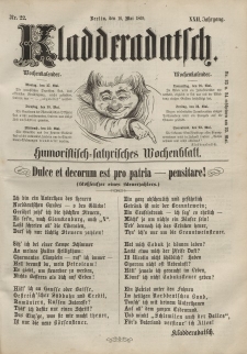 Kladderadatsch, 22. Jahrgang, 16. Mai 1869, Nr. 22