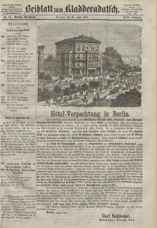 Kladderadatsch, 22. Jahrgang, 20. Juni 1869, Nr. 28 (Beiblatt)