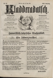 Kladderadatsch, 22. Jahrgang, 18. Juli 1869, Nr. 33