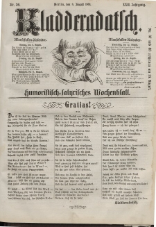 Kladderadatsch, 22. Jahrgang, 8. August 1869, Nr. 36