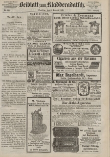 Kladderadatsch, 22. Jahrgang, 8. August 1869, Nr. 36 (Beiblatt)