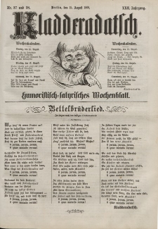 Kladderadatsch, 22. Jahrgang, 15. August 1869, Nr. 37/38