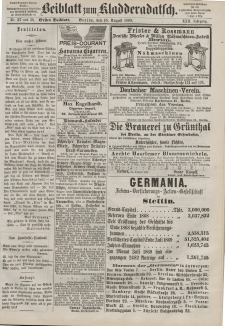 Kladderadatsch, 22. Jahrgang, 15. August 1869, Nr. 37/38 (Beiblatt)