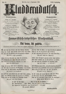 Kladderadatsch, 22. Jahrgang, 5. September 1869, Nr. 41