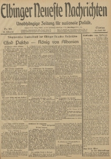 Elbinger Neueste Nachrichten, Nr. 115 Montag 28 April 1913 65. Jahrgang