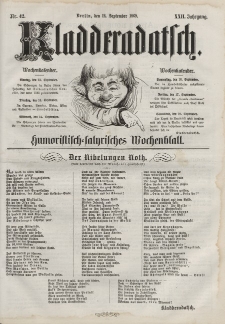 Kladderadatsch, 22. Jahrgang, 12. September 1869, Nr. 42