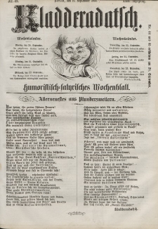 Kladderadatsch, 22. Jahrgang, 19. September 1869, Nr. 43