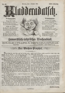 Kladderadatsch, 22. Jahrgang, 3. Oktober 1869, Nr. 46