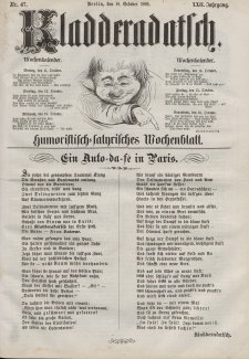 Kladderadatsch, 22. Jahrgang, 10. Oktober 1869, Nr. 47