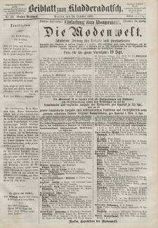Kladderadatsch, 22. Jahrgang, 24. Oktober 1869, Nr. 49 (Beiblatt)