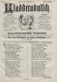 Kladderadatsch, 22. Jahrgang, 7. November 1869, Nr. 51