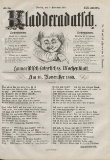 Kladderadatsch, 22. Jahrgang, 14. November 1869, Nr. 52