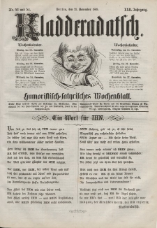 Kladderadatsch, 22. Jahrgang, 21. November 1869, Nr. 53/54