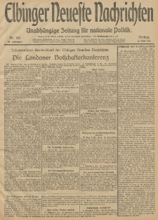 Elbinger Neueste Nachrichten, Nr. 118 Freitag 2 Mai 1913 65. Jahrgang