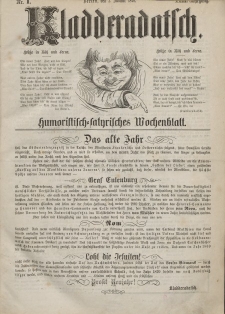 Kladderadatsch, 23. Jahrgang, 2. Januar 1870, Nr. 1