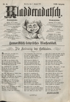 Kladderadatsch, 23. Jahrgang, 9. Januar 1870, Nr. 2