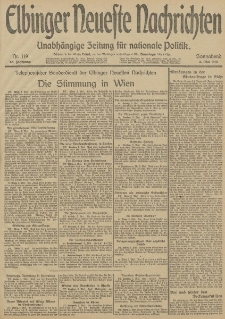 Elbinger Neueste Nachrichten, Nr. 119 Sonnabend 3 Mai 1913 65. Jahrgang