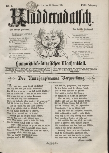 Kladderadatsch, 23. Jahrgang, 30. Januar 1870, Nr. 5