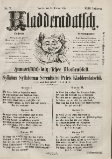 Kladderadatsch, 23. Jahrgang, 13. Februar 1870, Nr. 7