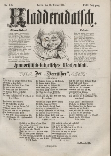 Kladderadatsch, 23. Jahrgang, 27. Februar 1870, Nr. 10