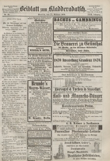 Kladderadatsch, 23. Jahrgang, 27. Februar 1870, Nr. 10 (Beiblatt)