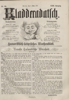 Kladderadatsch, 23. Jahrgang, 6. März 1870, Nr. 11