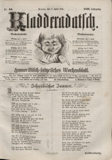 Kladderadatsch, 23. Jahrgang, 3. April 1870, Nr. 16