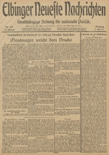 Elbinger Neueste Nachrichten, Nr. 121 Montag 5 Mai 1913 65. Jahrgang