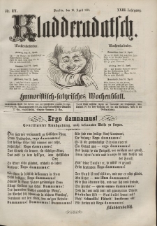 Kladderadatsch, 23. Jahrgang, 10. April 1870, Nr. 17