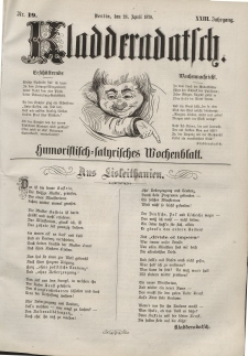Kladderadatsch, 23. Jahrgang, 24. April 1870, Nr. 19