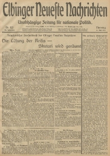 Elbinger Neueste Nachrichten, Nr. 122 Dienstag 6 Mai 1913 65. Jahrgang