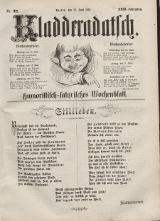 Kladderadatsch, 23. Jahrgang, 12 Juni 1870, Nr. 27