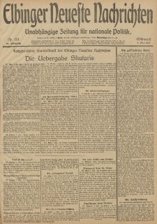 Elbinger Neueste Nachrichten, Nr. 123 Mittwoch 7 Mai 1913 65. Jahrgang