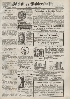 Kladderadatsch, 23. Jahrgang, 19 Juni 1870, Nr. 28 (Beiblatt)