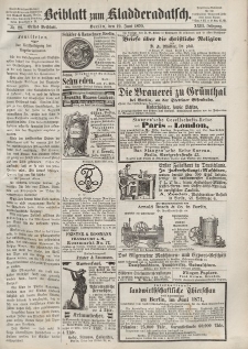 Kladderadatsch, 23. Jahrgang, 19 Juni 1870, Nr. 28 (Beiblatt)