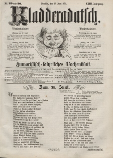 Kladderadatsch, 23. Jahrgang, 26 Juni 1870, Nr. 29/30