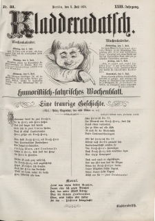 Kladderadatsch, 23. Jahrgang, 3 Juli 1870, Nr. 31