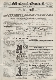 Kladderadatsch, 23. Jahrgang, 24. Juli 1870, Nr. 34 (Beiblatt)